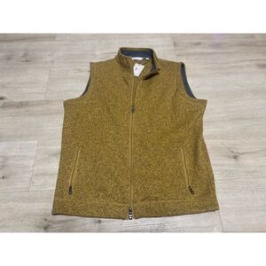 Peter Millar Crown Sweater Fleece‎ Vest Dijon Sweater Men's Large $150 Brand NWT